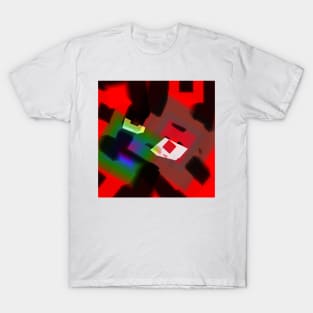 red black abstract texture design T-Shirt